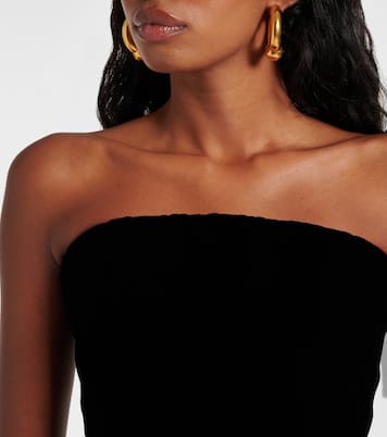 Abito lungo bustier in velluto | Balenciaga