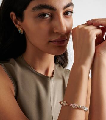 Bracciale Chakra in oro rosa 18kt con diamanti e pietre preziose | Ananya