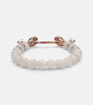 Bracciale Chakra in oro rosa 18kt con diamanti e pietre preziose | Ananya