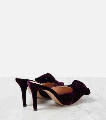 Mules 85 in velluto con fiocco | Gianvito Rossi