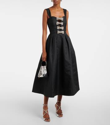Abito midi Luiza con cut-out e fiocco | Rebecca Vallance
