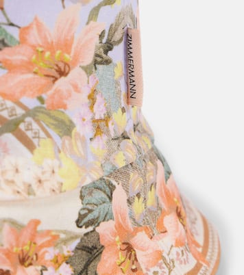 Printed canvas bucket hat | Zimmermann