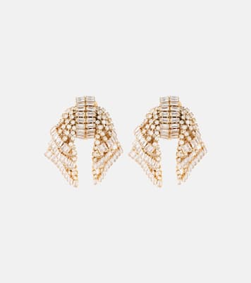 Boucles d'oreilles Bow à cristaux | Alessandra Rich