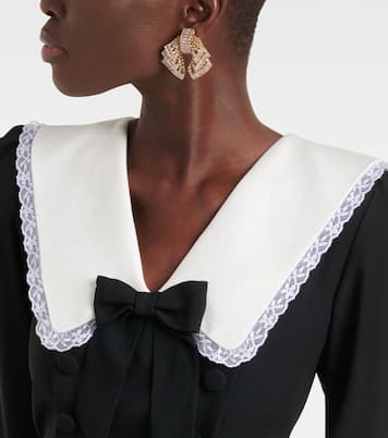 Boucles d'oreilles Bow à cristaux | Alessandra Rich