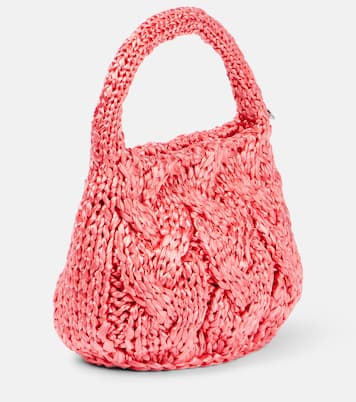 Borsa in rafia con pelle | JW Anderson