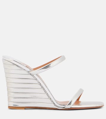 Mules compensées Riviera Chain 95 en cuir synthétique | Aquazzura