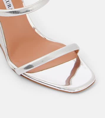 Mules compensées Riviera Chain 95 en cuir synthétique | Aquazzura