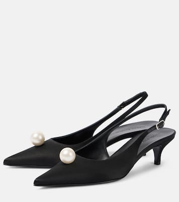 Escarpins en satin à ornements | Magda Butrym