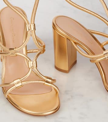 Sandales 85 en cuir métallisé | Gianvito Rossi