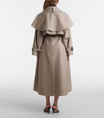 Billie caped virgin wool trench coat | Altuzarra