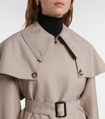 Billie caped virgin wool trench coat | Altuzarra