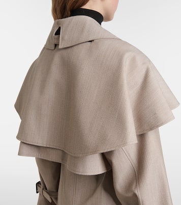 Billie caped virgin wool trench coat | Altuzarra