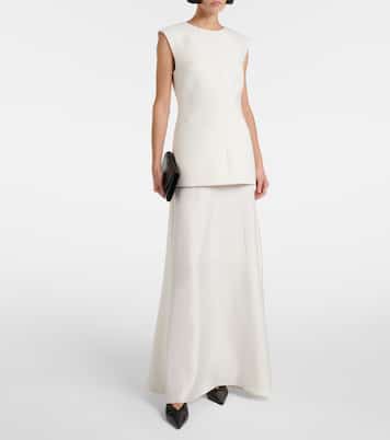 Robe aus einem Wollgemisch mit Seide | Róhe