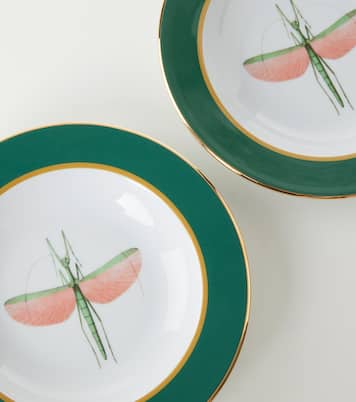 Libellula set of 2 porcelain soup plates | La DoubleJ
