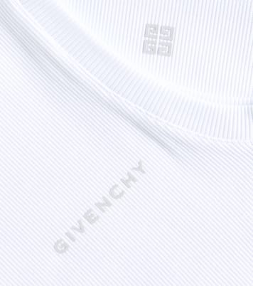 Tank top in cotone a coste con logo | Givenchy Kids