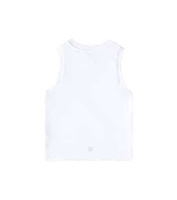 Tank top in cotone a coste con logo | Givenchy Kids