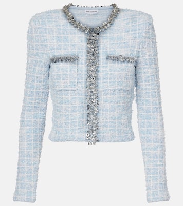 Sequined checked cardigan | Self-Portrait