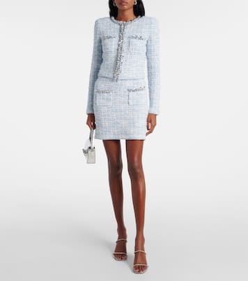 Sequined checked cardigan | Self-Portrait