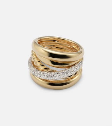 Bague DY Crossover® en or 18 ct et diamants | David Yurman