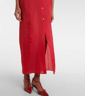 Abito lungo Effy in organza di seta e cotone | Khaite