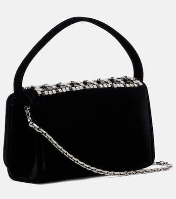 Pilgrim Micro缀饰天鹅绒手拿包 | Roger Vivier