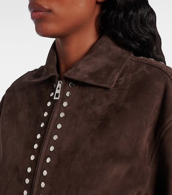 Studded suede bomber jacket | Loewe