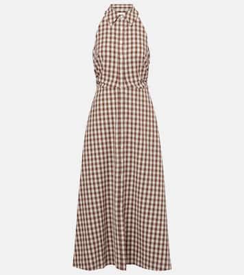 Mackey gingham seersucker midi dress | Veronica Beard