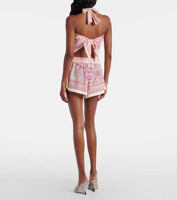Top Underwater Barocco in cotone e seta  | Versace