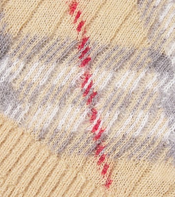 Baby - Berretto Burberry Check in misto alpaca | Burberry Kids