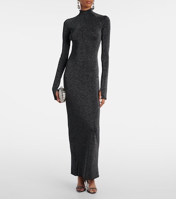 Lamé turtleneck maxi dress  | SIR