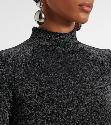 Lamé turtleneck maxi dress  | SIR