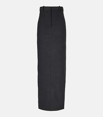 High-Rise-Maxirock aus einem Wollgemisch | Acne Studios