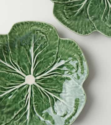 Set Cabbage aus vier Speisetellern | Bordallo Pinheiro