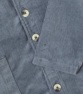 Sage cotton courduroy overshirt | Wheat