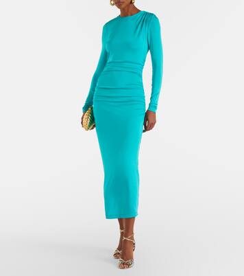 Ruched jersey midi dress | Carolina Herrera