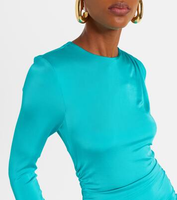 Ruched jersey midi dress | Carolina Herrera