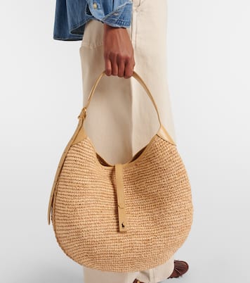 Tote Bag Polo ID Large aus Raffiabast mit Leder | Polo Ralph Lauren