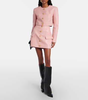 Leather miniskirt | Balmain