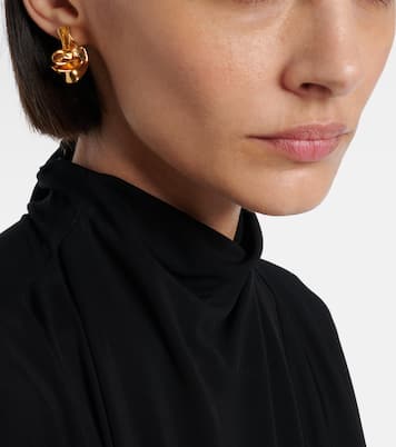 Pendientes de plata de ley bañados en oro | Bottega Veneta