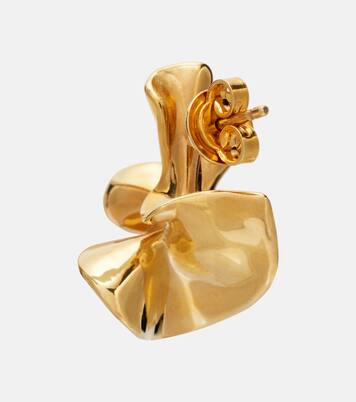 Pendientes de plata de ley bañados en oro | Bottega Veneta