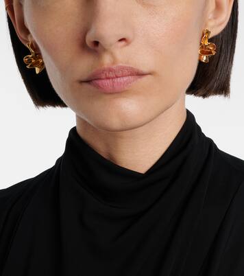 Pendientes de plata de ley bañados en oro | Bottega Veneta