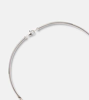 Torque Zèbre 9kt white gold necklace with diamonds | Yvonne Léon