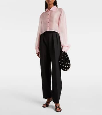 Tote Bag Olivia Medium aus Veloursleder | Khaite