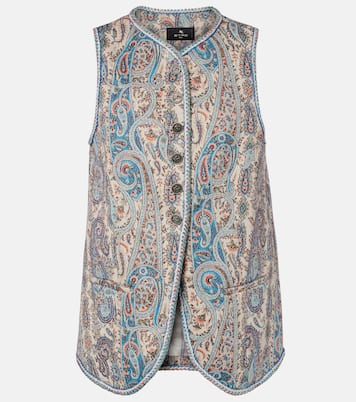 Paisley cotton-blend jacquard vest | Etro