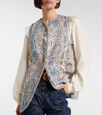Paisley cotton-blend jacquard vest | Etro