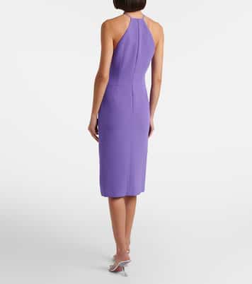 Asymmetric embellished floral midi dress | David Koma