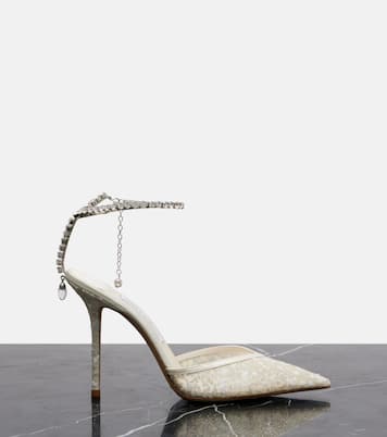 Saeda 100 embellished mesh pumps | Jimmy Choo
