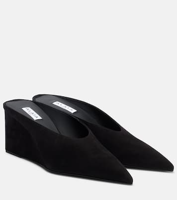 Cube 75 suede wedge mules | Alaïa