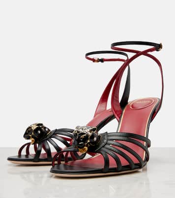 Pas De Chat 85 embellished leather sandals | Valentino Garavani