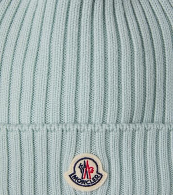 Logo ribbed-knit virgin wool beanie | Moncler Enfant